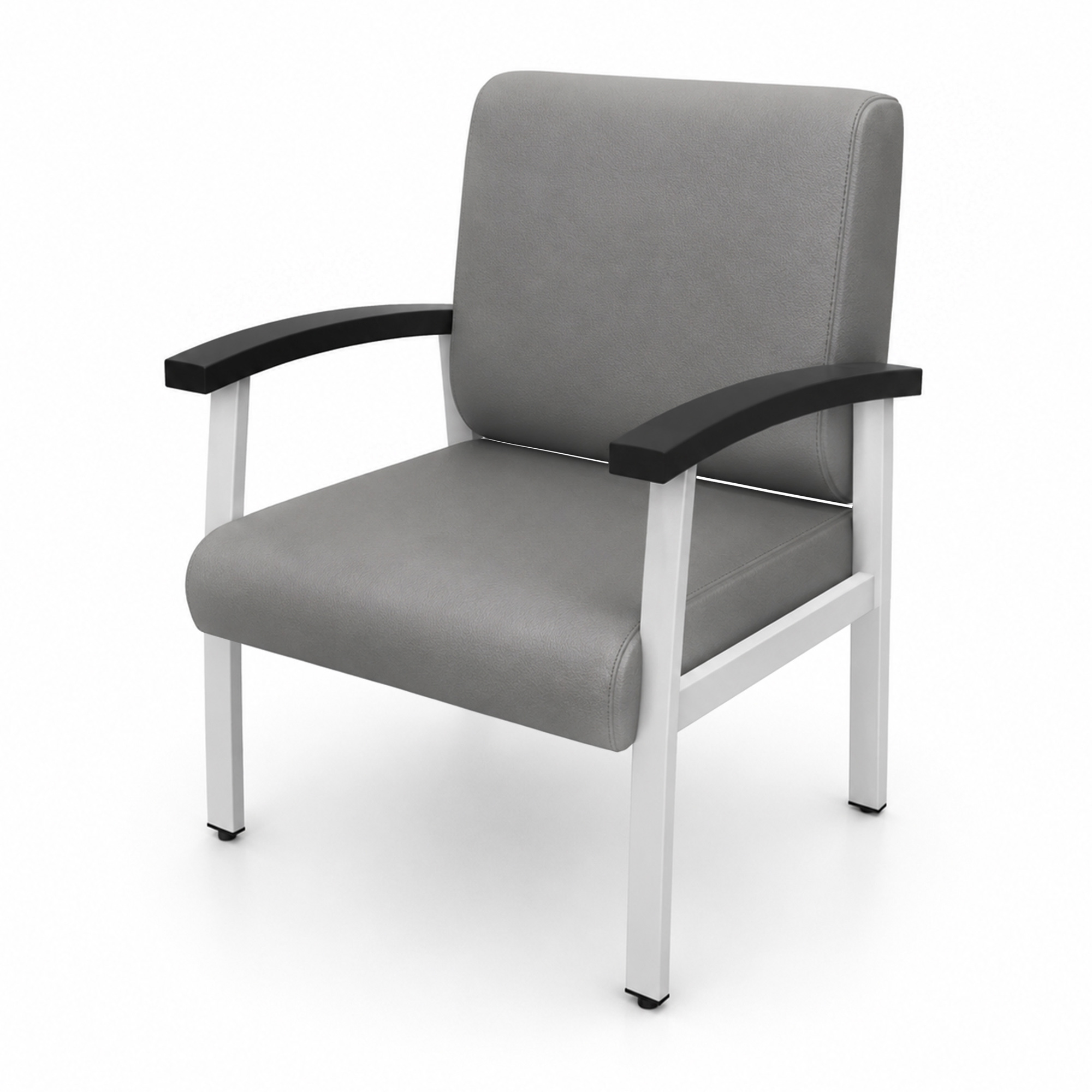 Regency Reception and Waiting Room Chair with Arms, 25in.W, 300-Lb. Capacity, Gray Vinyl, Model# CH3901GVL